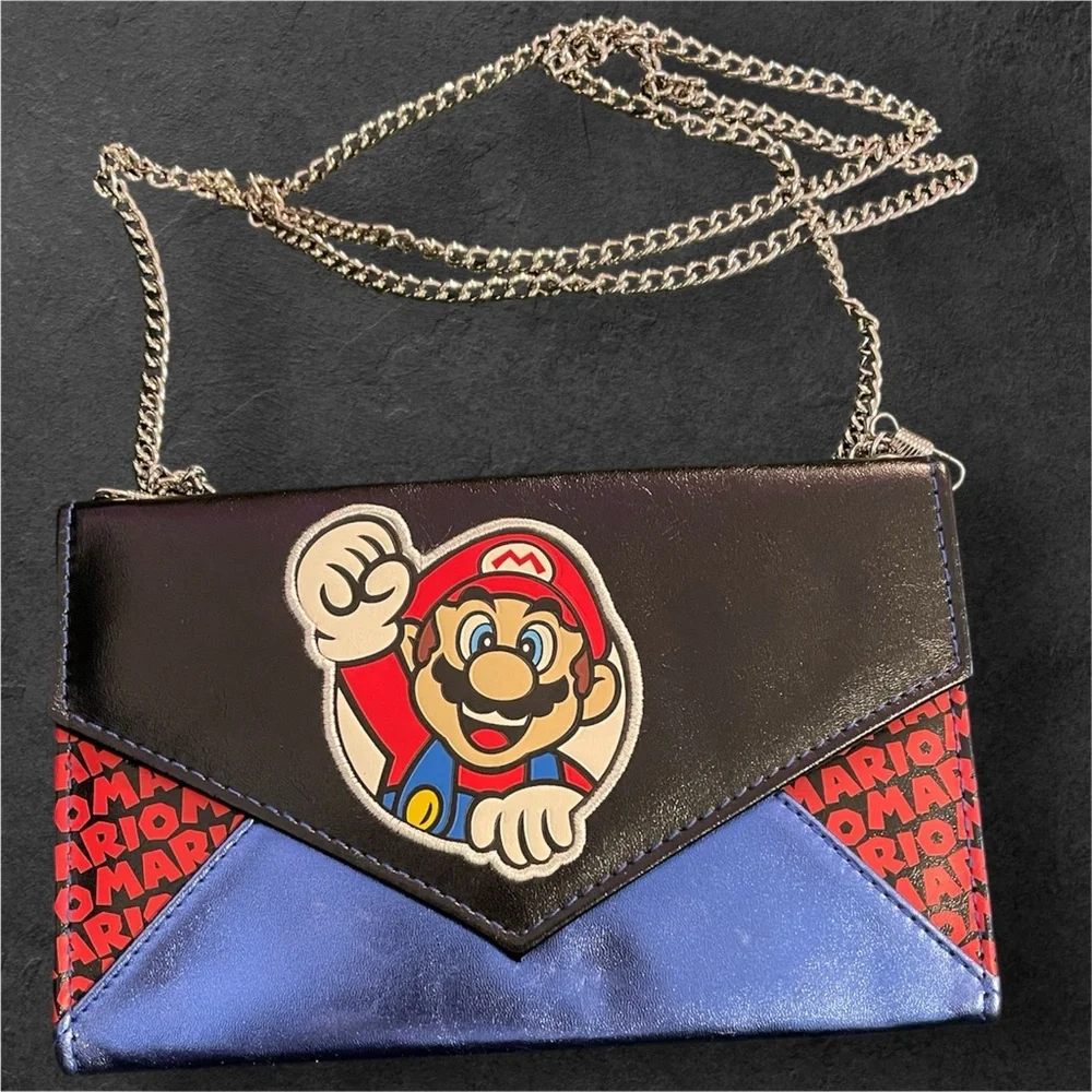 Nintendo Super Mario Bros Envelope Chain Clutch Purse - Picture 2 of 6